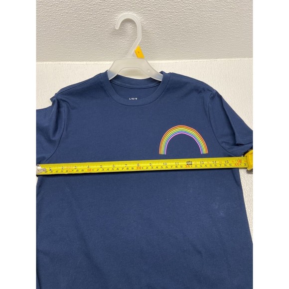 Statement Pride "Love Wins" Youth Navy Blue T-shirt Size L/G - Picture 4 of 4